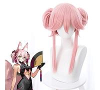 LINLINCD Anime Cosplay Wig Game FateTamamo No Mae Cosplay Wig Large Order Cosplay Wigs Heat Resistant Synthetic Wig Halloween Carnival Party FATE FGO Wig