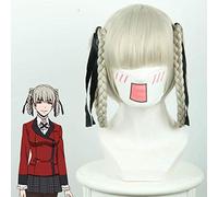 LINLINCD Anime Cosplay Wig Kakegurui Compulsive Player Cosplay Wigs Jabami Yumeko Momobami Kirari Black Yellow Grey Hair Wig 2