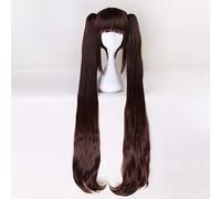 LINLINCD Anime Cosplay Wig NEKOPARA Chocolat Vanilla Kawaii Long Ponytails Light Pink Brown Cosplay Wig + Wig Cap Chocolate