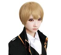 LINLINCD Anime Cosplay Wig Sougo Okita Gin Tama Cosplay Wig Costume Play Wigs Halloween Party Game Costumes Synthetic Hair Wigs