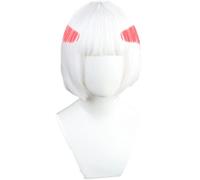 LINLINCD Anime Cosplay Wig URAUME Wig Cosplay Costume Anime Jujutsu Kaisen Short Red White Heat Resistant Synthetic Halloween Party Hair + Wig Cap