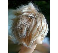 LINLINCD Axis Powers Hetalia APH Denmark Denmark Short Linen Blonde Heat Resistant Hair Cosplay Costume Wigs + Free Wig Cap