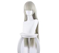 LINLINCD - Bakegurui Heat Resistant Cosplay Wig Ririka Momobami Runa Yomozuki Mary Saotome Yumeko Jabami Cosplay Wigs + Wig Cap Beige (Colour: Silver Size: One Size)