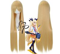 LINLINCD Biamoxer Anime Show of Rock Cosplay Wig Plasmagica Retoree Long Straight Blonde Synthetic Hair for Adults 100 cm