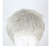 LINLINCD Blizzard Game Overwatch Soldier Cosplay Wig 76 Silver Grey Ultra Short Cosplay Anime Wig Silver Grey