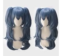 LINLINCD Blue Wig Japanese Anime Tokyo Ghoul Re Yonebayashi Saiko Cosplay Wig Ponytail Halloween Hair Role Play