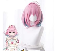 LINLINCD Cindella Cosplay Wig Girl Master Yumemi Riamu Cosplay Wig Women Short Straight Synthetic Hair Headpiece