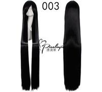 LINLINCD Cosplay Wig 12 Colours 150 cm Long Straight Heat-Resistant Synthetic Hair Wig Women Universal Cartoon Wig Black Blue Blonde Anime Party Perucas 3