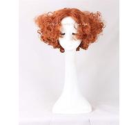 LINLINCD Cosplay Wig 30 cm Alice in Wonderland 2 Cosplay Mad Hatter/Tarrant Hightopp Orange Wig Short Curly Hair Role Play Halloween Costume Props Mad Hatter