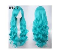 LINLINCD Cosplay Wig 80 cm 31 Inch Long Wavy Wigs Heat Resistant Synthetic Hair Women Universal Anime Cosplay Wig Costume Accessory Party Wigs + Hat Jf80-9