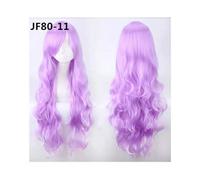 LINLINCD Cosplay Wig 80 cm 31 Inch Long Wavy Wigs Heat Resistant Synthetic Hair Women Universal Anime Cosplay Wig Costume Accessory Party Wigs + Hat Jf80-11