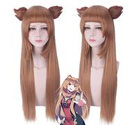 LINLINCD Cosplay Wig Anihut Tate No Yuusha No Nariagari Raphtalia Cosplay Wig with Ears Straight Wigs The Rise of the Shield Hero Costume Wig