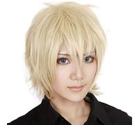LINLINCD Cosplay Wig Anime Axis Powers Arthur Kirkland Short Cosplay Wig Heat Resistant Fibre Hairpiece Halloween Party Costume Wigs