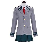 LINLINCD Cosplay Wig Anime Boku No Hero Academia Cross My Body Wig Cosplay Costume My Hero Academia Himiko Toga Synthetic Hair Party Role Play Wigs M W31007Gy