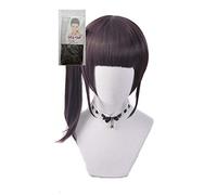 LINLINCD Cosplay Wig Anime Demon Slayer Kimetsu no Yaiba Tsuyuri Kanawo Tsuyuri Kanao Cosplay Wig + Butterfly Headpiece Hair Accessories + Wigs Cap Only Wig