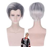 LINLINCD Cosplay Wig Anime Descendants Carlos Short Wig Cosplay Costume Men Women Heat Resistant Synthetic Hair Wigs