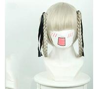 LINLINCD Cosplay Wig Anime Devil's Blade Mouth Hei Nosuke Sexual Turn Dark Blue Colour Gradient Long Hair Cosplay Wig One Size Grey