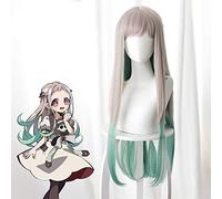 LINLINCD Cosplay Wig Anime Jibaku Shounen Hanako Kun Nene Yashiro Long Wig Cosplay Costume Heat Resistant Synthetic Hair Women Party Wigs Green