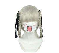 LINLINCD Cosplay Wig Anime Kakegurui Forced Player Momobami Kirari Braids Wig Cosplay Costume Heat Resistant Synthetic Hair Women Cosplay Wigs