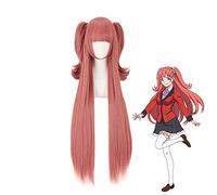 LINLINCD Cosplay Wig Anime Kakegurui Forced Player Yumemite Yumemi Ponytails Long Wig Cosplay Costume Heat Resistant Synthetic Hair Women Wigs