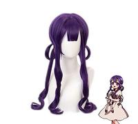 LINLINCD Cosplay Wig Anime Kwai Akane Aoi Purple Long Wig Cosplay Costume Jibaku Shounen Toilet Tied Hanako-Kun Synthetic Hair Women Wigs