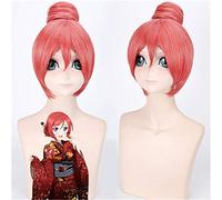LINLINCD Cosplay Wig Anime Love Live Maki Nishikino Cosplay Wig 30 cm Short Mix Orange Synthetic Hair with a Bun for Halloween Costume Party Wigs