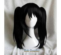 LINLINCD Cosplay Wig Anime LoveLive! Love Live Nico Yazawa Niko Short Black Ponytail Heat Resistant Hair Cosplay Costume Wig + Bow Hairpins Wig Only Wig