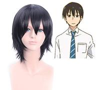 LINLINCD Cosplay Wig Anime Miss Kobayashi's Dragon Girl Takiya Makoto Cosplay Wig Short Black Synthetic Hair Wigs Pl-Lgz
