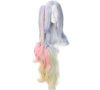 LINLINCD Cosplay Wig Anime No Game No Life Shiro Long Curly Wavy Ponytail Wig Cosplay Costume Heat Resistant Synthetic Hair Women Cosplay Wigs