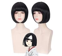 LINLINCD Cosplay Wig Anime Noragami Nora Women Short Black Wig Cosplay Costume Heat Resistant Synthetic Hair Halloween Party Role Play Wigs