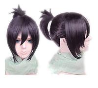 LINLINCD Cosplay Wig Anime Noragami Yato Short Dark Purple Braided Cosplay Hair Heat Resistant Costume Wigs + Free Wig Cap