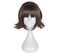 LINLINCD Cosplay Wig Anime Persona 5 Makoto Niijima Short Wig with Braided Cosplay Costume Heat Resistant Synthetic Hair Women Cosplay Wigs
