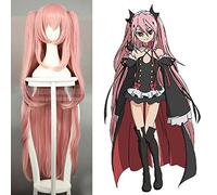LINLINCD Cosplay Wig Anime Seraph of the End Wig Owari No Seraph Krul Tepes Cosplay Costume Women Pink Synthetic Hair Wigs