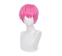 LINLINCD Cosplay Wig Anime The Catastrophic Life of Saiki K. Saiki Kusuo Wig Cosplay Costume Short Synthetic Hair Halloween Party Role Play Wigs Purple