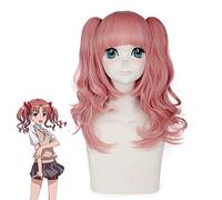LINLINCD Cosplay Wig Anime Toaru Majutsu No Index Shirai Kuroko Women Curly Ponytails Wig Cosplay Costume Heat Resistant Synthetic Hair Wigs