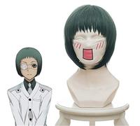 LINLINCD Cosplay Wig Anime Tokyo Ghoul: re Mutsuki Toru Cosplay Wig Colour Gradient Colour Short Synthetic Bobo Hair Halloween Party Costume Wigs + Wig Cap