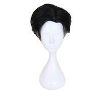 LINLINCD Cosplay Wig Anime Yuri on Ice Otabek Altin Black Grey Mix Short Wig Cosplay Costume Heat Resistant Synthetic Hair Men Cosplay Wigs