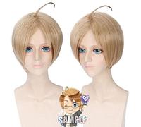LINLINCD Cosplay Wig Axis Powers America Alfred F. Jones Cosplay Wig Short Straight White Heat Resistant Synthetic Anime Wig for Man Fake Hair Wig