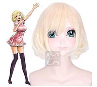 LINLINCD Cosplay Wig Back Street Girls Mari Light Blonde Cosplay Wig Short Bob Women Hair Back Street Girls