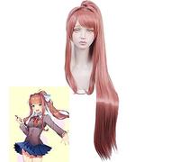 LINLINCD Cosplay Wig Biamoxer Sayori Yuri Natsuki Monika Wig Halloween Monika Cosplay Long Wig Sayori Yuri Natsuki