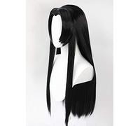 LINLINCD Cosplay Wig Blade of the Demon Slayer Kochou Kanae Cosplay Wig Kimetsu no Yaiba Long Black Straight Weak Lace Synthetic Hair + Hairpin + Wig Cap Only Wig
