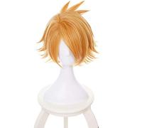 LINLINCD Cosplay Wig Boku No Hero Academia Kaminari Denki Wig Cosplay Costume My Hero Academia Men & Women Short Synthetic Hair Party Role Play Wigs One Size Yellow