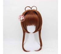 LINLINCD Cosplay Wig Card Catcher Sakura Kinomoto Sakura Brown Cosplay Wig Women Girls Party Wigs