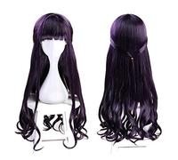 LINLINCD Cosplay Wig CardCaptor Sakura Clear Card Daidouji Tomoyo Wig Cosplay Costume Card Captor Women Long Heat Resistant Synthetic Hair Curly Wigs