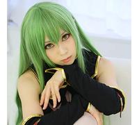 LINLINCD Cosplay Wig Code Geass CC Empress 100 cm 39 Inches Green Long Straight Anime Cosplay Wig + Hair Net Green