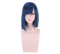 LINLINCD Cosplay Wig Darling in the Franxx 015 Cosplay Wigs Ichigo Wigs 24 cm Short Blue Synthetic Hair Perucas Cosplay Wig + Wig Cap One Size Navy