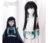 LINLINCD Cosplay Wig Demon Slayer Nezuko Kamado Cosplay Wigs Kimetsu no Yaiba Heat Resistant Hair Cosplay Wigs Muichirou Hashibira Inosuke Tomioka Tokitou Muichirou
