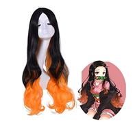 LINLINCD Cosplay Wig Demon Slayer Nezuko Kamado Cosplay Wigs Kimetsu no Yaiba Heat Resistant Hair Cosplay Wigs Muichirou Hashibira Inosuke Tomioka Nezuko
