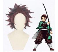 LINLINCD Cosplay Wig Demon Slayer Nezuko Kamado Cosplay Wigs Kimetsu no Yaiba Heat Resistant Hair Cosplay Wigs Muichirou Hashibira Inosuke Tomioka Kamado Tanjirou