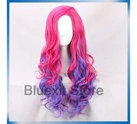 LINLINCD Cosplay Wig Descendants 3 Audrey Synthetic Wig Pink Purple Mixed Princess Cosplay Hair Halloween Christmas Role Play for Adult Women Girls